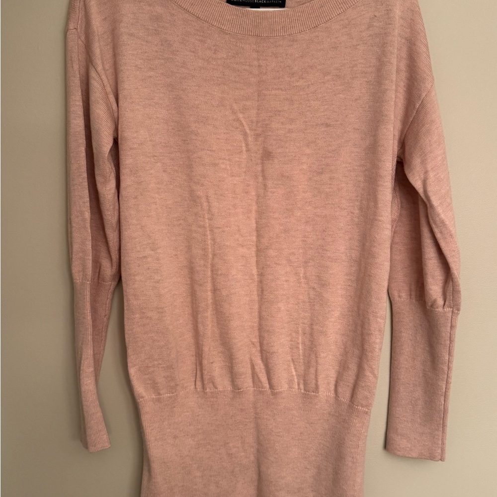 White House Black Market Pink Crew Neck Sweater